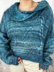 Maglione Blu con Collo