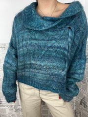 Maglione Blu con Collo