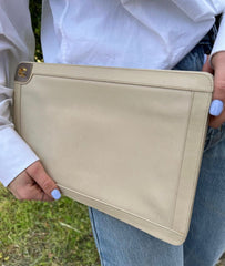 POCHETTE IN PELLE DOPPIA C